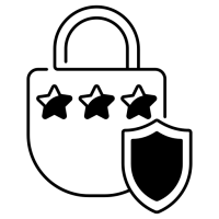 pictogramme d'un cadenas et d'un bouclier